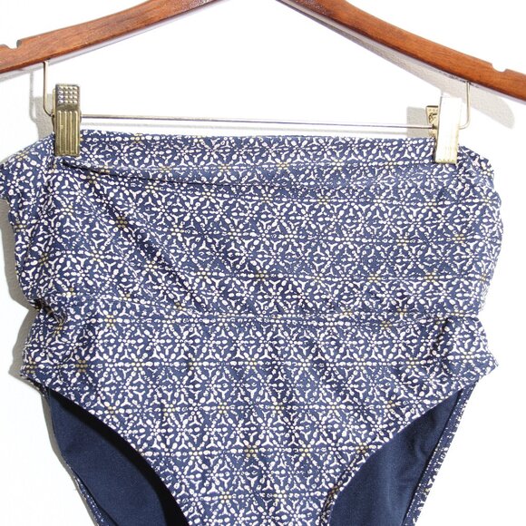 Bond-Eye Australia Nip Tuck Bikini Set Swimsuit Gold Foil Blue Size 6 D/DD - Picture 8 of 14